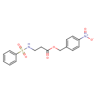 2d structure of (4-nitrophenyl)methyl 3-benzenesulfonamidopropanoate