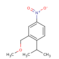 2d structure of 2-(methoxymethyl)-4-nitro-1-(propan-2-yl)benzene