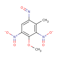 2d structure of 2-methoxy-4-methyl-1,3-dinitro-5-nitrosobenzene