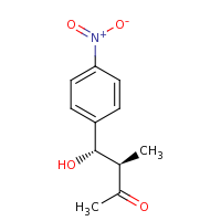 2d structure of (3R,4S)-4-hydroxy-3-methyl-4-(4-nitrophenyl)butan-2-one