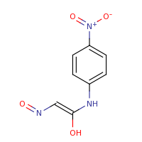 2d structure of (Z)-1-[(4-nitrophenyl)amino]-2-nitrosoethen-1-ol