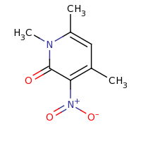 2d structure of 1,4,6-trimethyl-3-nitro-1,2-dihydropyridin-2-one