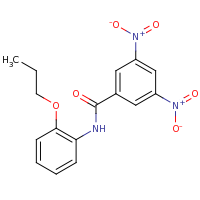 2d structure of 3,5-dinitro-N-(2-propoxyphenyl)benzamide