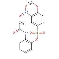2d structure of 2-acetamidophenyl 4-methoxy-3-nitrobenzene-1-sulfonate