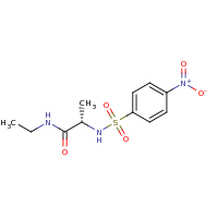 2d structure of (2S)-N-ethyl-2-[(4-nitrobenzene)sulfonamido]propanamide