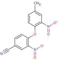 2d structure of 4-(4-methyl-2-nitrophenoxy)-3-nitrobenzonitrile
