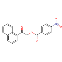 2d structure of 2-(naphthalen-1-yl)-2-oxoethyl 4-nitrobenzoate