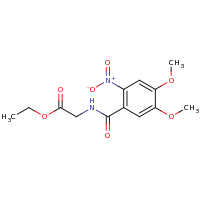 2d structure of ethyl 2-[(4,5-dimethoxy-2-nitrophenyl)formamido]acetate
