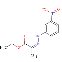 2d structure of ethyl (2Z)-2-[2-(3-nitrophenyl)hydrazin-1-ylidene]propanoate