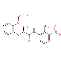 2d structure of (2S)-2-(2-ethoxyphenoxy)-N-(2-methyl-3-nitrophenyl)propanamide