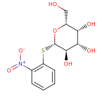 2d structure of (2R,3R,4S,5R,6S)-2-(hydroxymethyl)-6-[(2-nitrophenyl)sulfanyl]oxane-3,4,5-triol