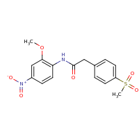 2d structure of 2-(4-methanesulfonylphenyl)-N-(2-methoxy-4-nitrophenyl)acetamide