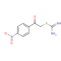 2d structure of 2-(carbamimidoylsulfanyl)-1-(4-nitrophenyl)ethan-1-one