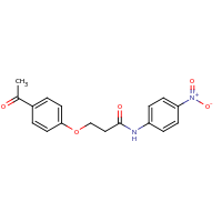 2d structure of 3-(4-acetylphenoxy)-N-(4-nitrophenyl)propanamide