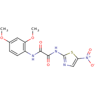 2d structure of N-(2,4-dimethoxyphenyl)-N'-(5-nitro-1,3-thiazol-2-yl)ethanediamide