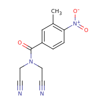 2d structure of N,N-bis(cyanomethyl)-3-methyl-4-nitrobenzamide