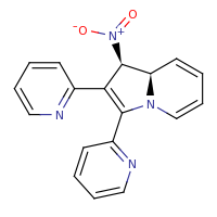 2d structure of (1R,8aR)-1-nitro-2,3-bis(pyridin-2-yl)-1,8a-dihydroindolizine