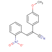2d structure of (2E)-2-(4-methoxyphenyl)-3-(2-nitrophenyl)prop-2-enenitrile