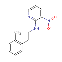 2d structure of N-[2-(2-methylphenyl)ethyl]-3-nitropyridin-2-amine