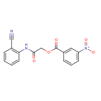 2d structure of [(2-cyanophenyl)carbamoyl]methyl 3-nitrobenzoate