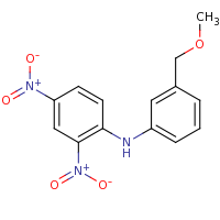 2d structure of N-[3-(methoxymethyl)phenyl]-2,4-dinitroaniline