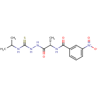 2d structure of (2S)-2-[(3-nitrophenyl)formamido]-N-{[(propan-2-yl)carbamothioyl]amino}propanamide