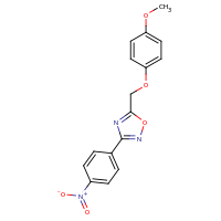 2d structure of 5-(4-methoxyphenoxymethyl)-3-(4-nitrophenyl)-1,2,4-oxadiazole