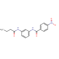 2d structure of N-(3-butanamidophenyl)-4-nitrobenzamide