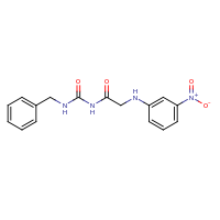 2d structure of 3-benzyl-1-{2-[(3-nitrophenyl)amino]acetyl}urea