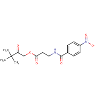 2d structure of 3,3-dimethyl-2-oxobutyl 3-[(4-nitrophenyl)formamido]propanoate