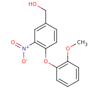 2d structure of [4-(2-methoxyphenoxy)-3-nitrophenyl]methanol