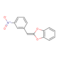 2d structure of 2-[(3-nitrophenyl)methylidene]-2H-1,3-benzodioxole