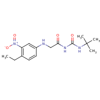 2d structure of 3-tert-butyl-1-{2-[(4-ethyl-3-nitrophenyl)amino]acetyl}urea
