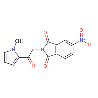 2d structure of 2-[2-(1-methyl-1H-pyrrol-2-yl)-2-oxoethyl]-5-nitro-2,3-dihydro-1H-isoindole-1,3-dione