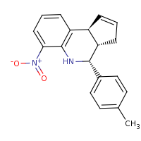 2d structure of (3aS,4R,9bS)-4-(4-methylphenyl)-6-nitro-3H,3aH,4H,5H,9bH-cyclopenta[c]quinoline