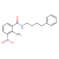 2d structure of 2-methyl-3-nitro-N-(4-phenylbutyl)benzamide
