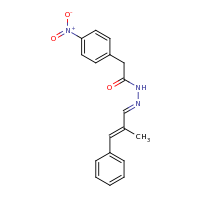 2d structure of N'-[(1E,2E)-2-methyl-3-phenylprop-2-en-1-ylidene]-2-(4-nitrophenyl)acetohydrazide