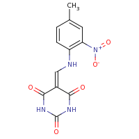 2d structure of 5-{[(4-methyl-2-nitrophenyl)amino]methylidene}-1,3-diazinane-2,4,6-trione