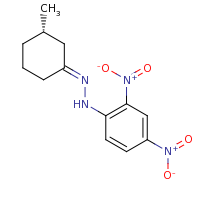 2d structure of 1-(2,4-dinitrophenyl)-2-[(1E,3S)-3-methylcyclohexylidene]hydrazine