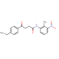 2d structure of 4-(4-ethylphenyl)-N-(2-methyl-3-nitrophenyl)-4-oxobutanamide