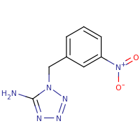 2d structure of 1-[(3-nitrophenyl)methyl]-1H-1,2,3,4-tetrazol-5-amine