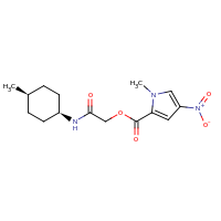 2d structure of [(4-methylcyclohexyl)carbamoyl]methyl 1-methyl-4-nitro-1H-pyrrole-2-carboxylate