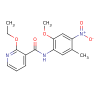 2d structure of 2-ethoxy-N-(2-methoxy-5-methyl-4-nitrophenyl)pyridine-3-carboxamide