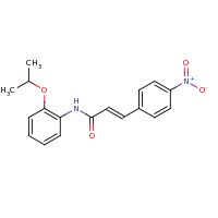 2d structure of (2E)-3-(4-nitrophenyl)-N-[2-(propan-2-yloxy)phenyl]prop-2-enamide