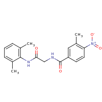2d structure of N-(2,6-dimethylphenyl)-2-[(3-methyl-4-nitrophenyl)formamido]acetamide