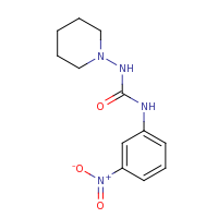 2d structure of 3-(3-nitrophenyl)-1-(piperidin-1-yl)urea