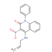2d structure of 3-nitro-1-phenyl-4-(prop-2-en-1-ylamino)-1,2-dihydroquinolin-2-one