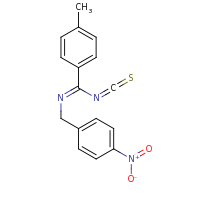2d structure of (Z)-4-methyl-N'-(4-nitrobenzyl)benzimidoyl isothiocyanate