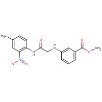 2d structure of methyl 3-({[(4-methyl-2-nitrophenyl)carbamoyl]methyl}amino)benzoate