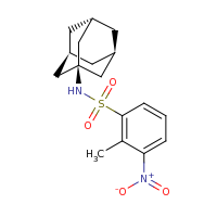 2d structure of N-(adamantan-1-yl)-2-methyl-3-nitrobenzene-1-sulfonamide